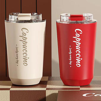 YEYA Cốc xe sáng tạo nữ cầm tay Cốc cách nhiệt bằng thép không gỉ cốc cà phê chân không hai lớp