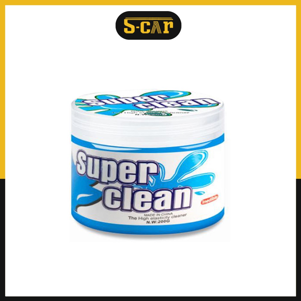 Gel vệ sinh đa năng Super Clean lau bụi nội thất ô tô, xe hơi, bàn phím máy tính, thiết bị điện tử Loại 200gam cao cấp