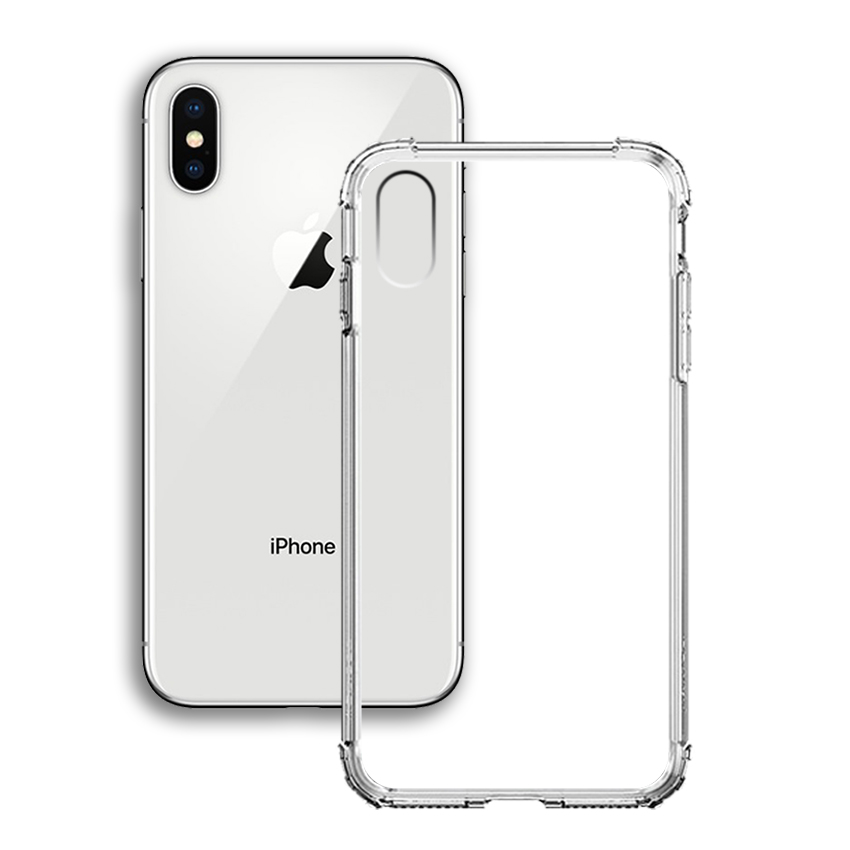 Ốp lưng cường lực trong suốt Cao Cấp dành cho Iphone X - viền TPU, mặt lưng kính cường lực - ATDTECH