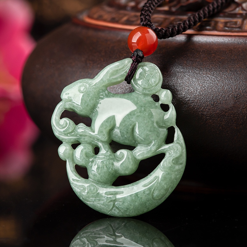 Rabbit deals jade pendant