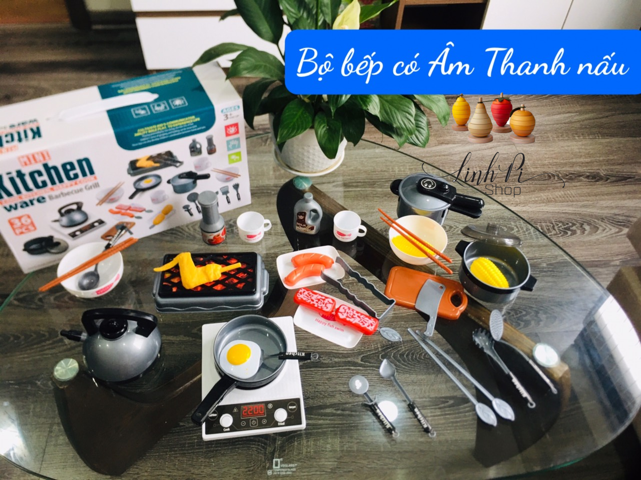 Bộ đồ chơi nấu ăn 36 món cho bé, bộ đồ chơi nấu ăn mini, bộ đồ chơi làm bếp cho bé, đồ chơi làm bêp, đồ làm bếp cho bé. - bộ 88 chi tiết món ăn - bộ 55 chi tiết món nướng