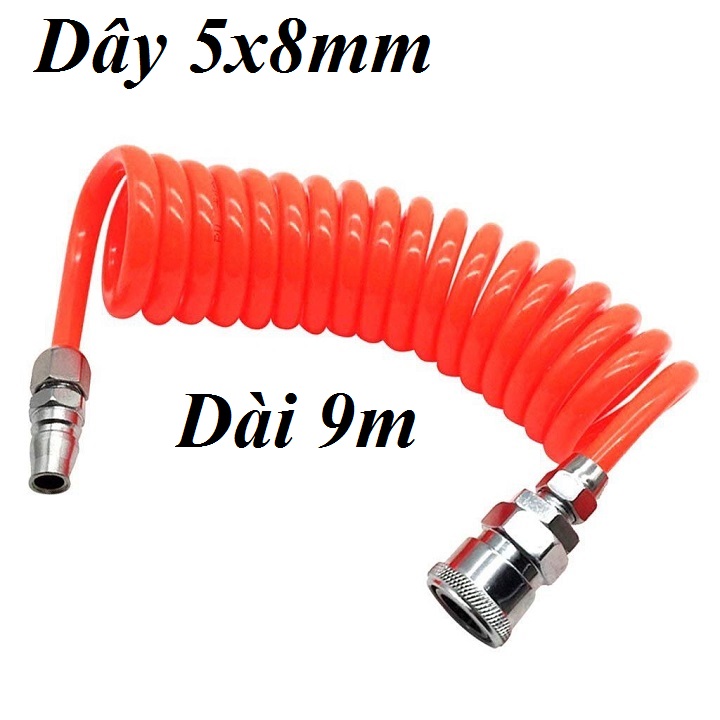 01 bộ - 9m dây hơi khí nén - dây hơi pu