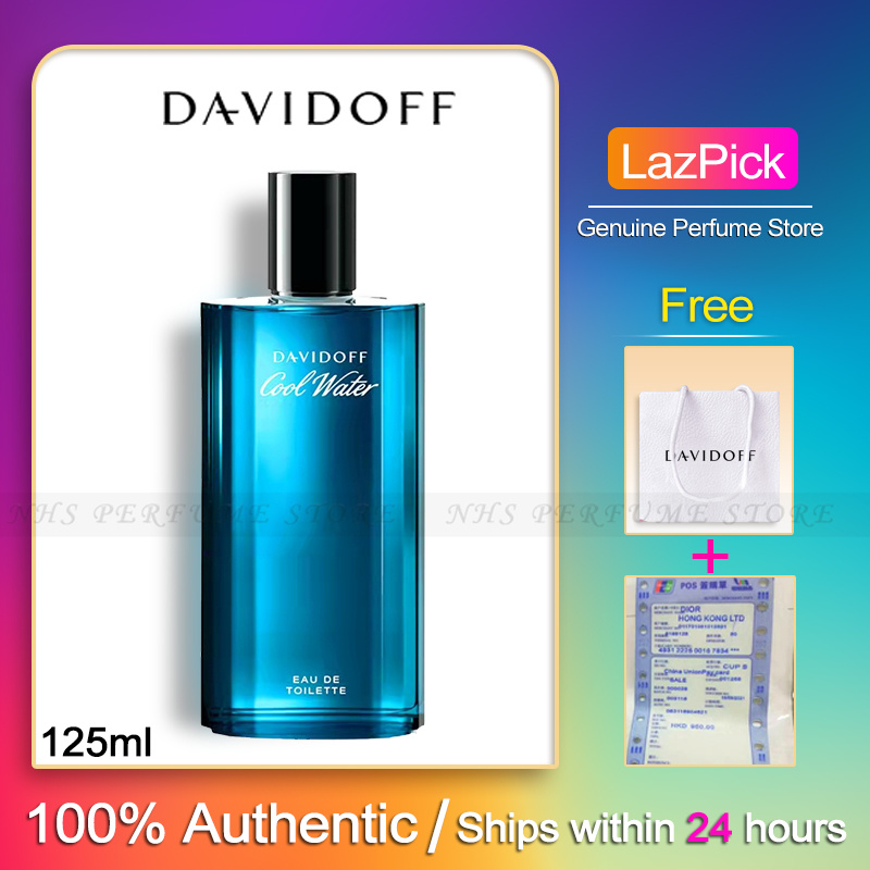 แท้100%❤️ ของแท้ น้ำหอม Davidoff Cool Water EDT น้ำหอมติดทน For Men / Women กล่องซีล 125 ml. ( 1 ขวด )
