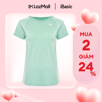 Áo thun nữ thể thao tay ngắn phối lưới lưng mở iBasic IBX133