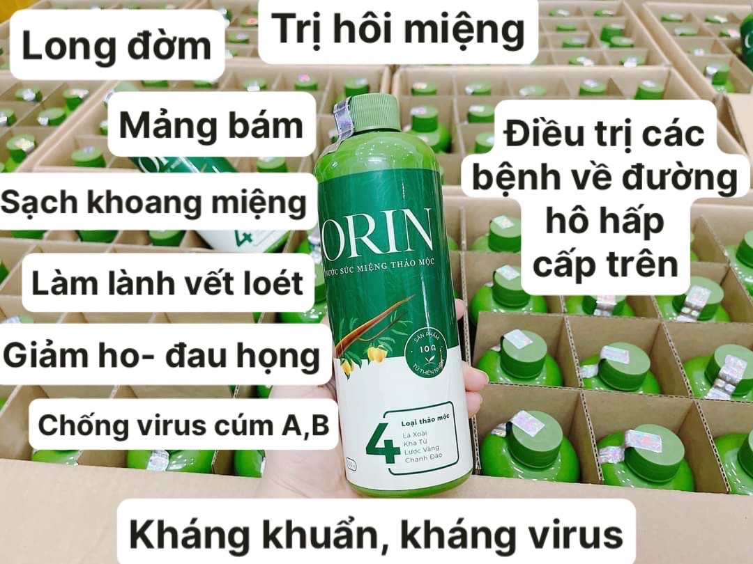 Nước súc miệng orin nước súc miệng thảo dược , khử hôi miệng ,sạch mảng bám ,chắc nướu.