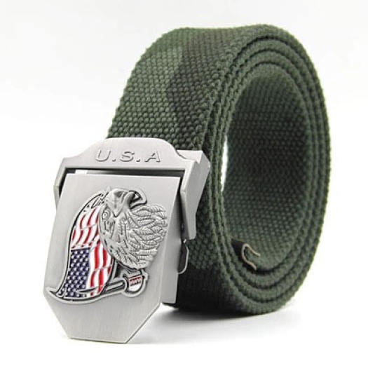 Dây Nịt Thắt Lưng Vãi Dù USA Hình Đại Bàng