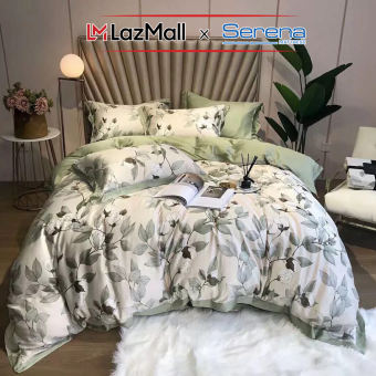 Ga Trải Giường Thun Lạnh Cao Cấp 5 Món Lụa Tencel SERENA Chính Hãng Chuẩn Khách Sạn 5 Sao Bộ Chăn Ga Ra Drap Gối Mền Nệm Niệm Đệm 5 Món Phi Lụa Tencel Trải Phủ Bọc Giường Mát Lạnh Sang Trọng