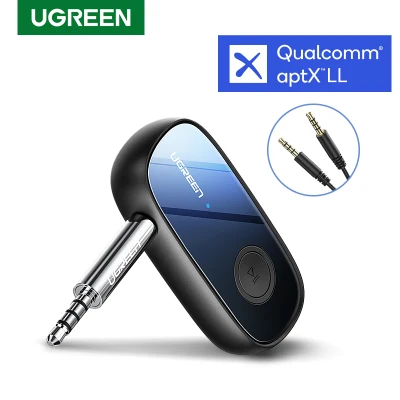 UGREEN Bluetooth Receiver 5.0 aptX LL 3.5mm AUX Jack Audio Wireless Adapter for Car PC Headphones Mic 3.5 Bluetooth 5.0 Receptor (1)