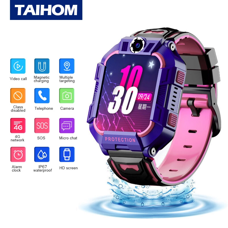 ราคาและรีวิวTAIHOM 4G นาฬิกาโทรศัพท์สำหรับเด็ก,สมาร์ทวอทช์กันน้ำ GPS รองรับซิม4G วิดีโอคอลติดตามตำแหน่งได้