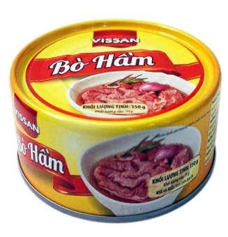 Bò hầm lon in Vissan hộp 150g