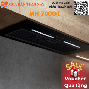 Máy hút khói khử mùi âm tủ Malloca MH 700GT , máy hút mùi âm tủ, điều khiển cảm ứng, điều khiển bằng cử chỉ