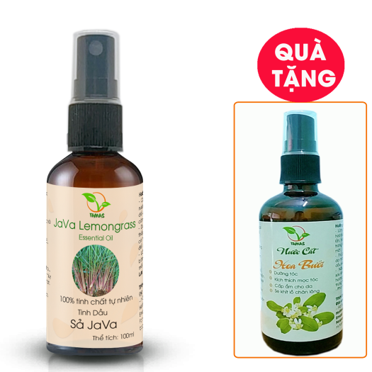 Tinh dầu sả java nguyên chất TAMAS 100ml, tinh dầu sả đuổi muỗi, dùng để xông phòng đuổi muỗi và côn trùng, mùi thơm nồng nàn ngọt ngào đặc trung của cây sả java giúp khử mùi, khử khuẩn, nguyên chất 100%.