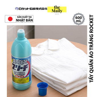 Nước tẩy quần áo Rocket Soap 600ml Nhật Bản tẩy vết bẩn, vết ố vàng, đồ ăn (loại yêu thích nhất thị trường)