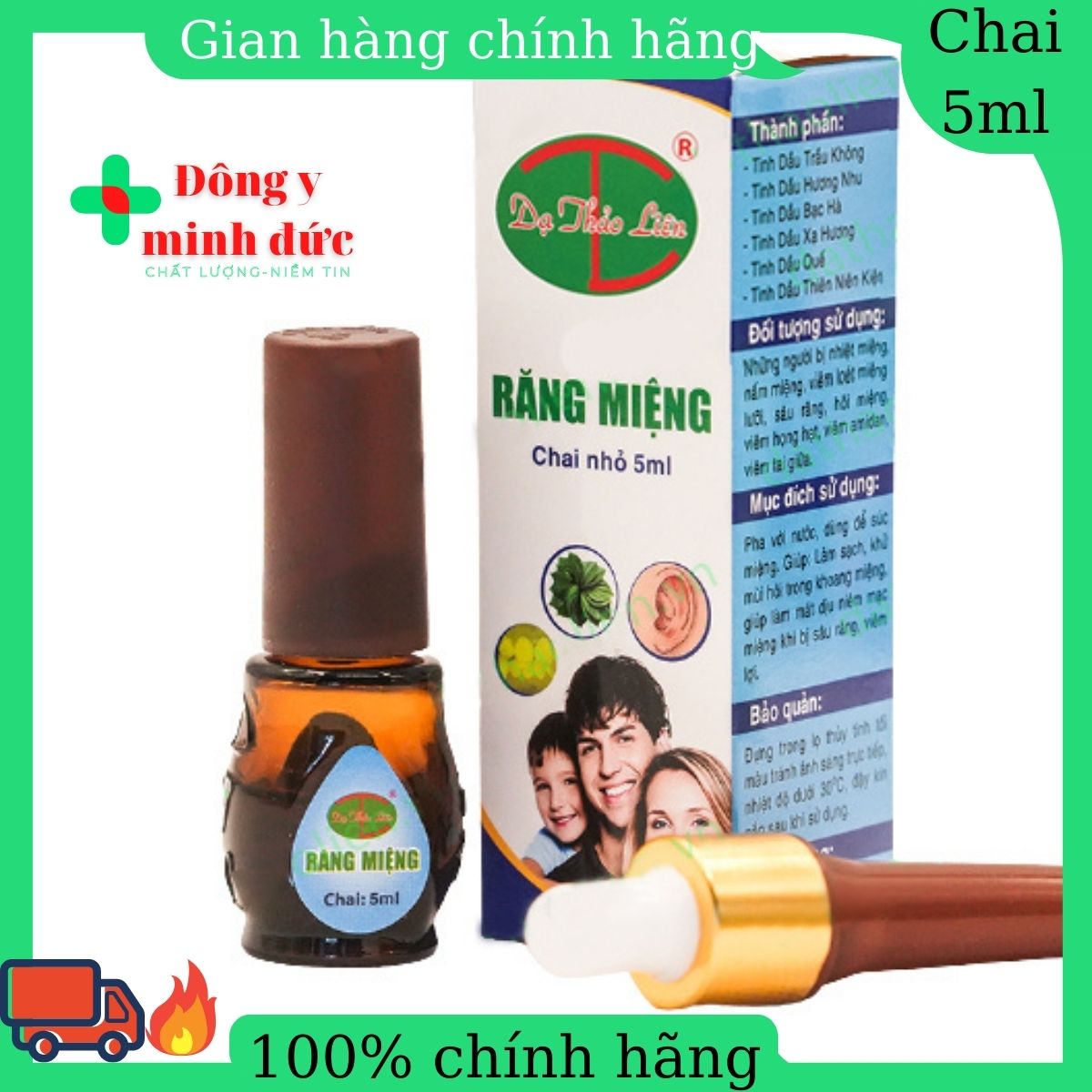 [Loại 1] Tinh Dầu Sâu Răng DẠ THẢO LIÊN - Tinh Dầu Hỗ Trợ Giả m Sâu Răng,Loại Bỏ Sâu Răng, Hôi Miệng,, An Toàn Cho Bé - 5 ml