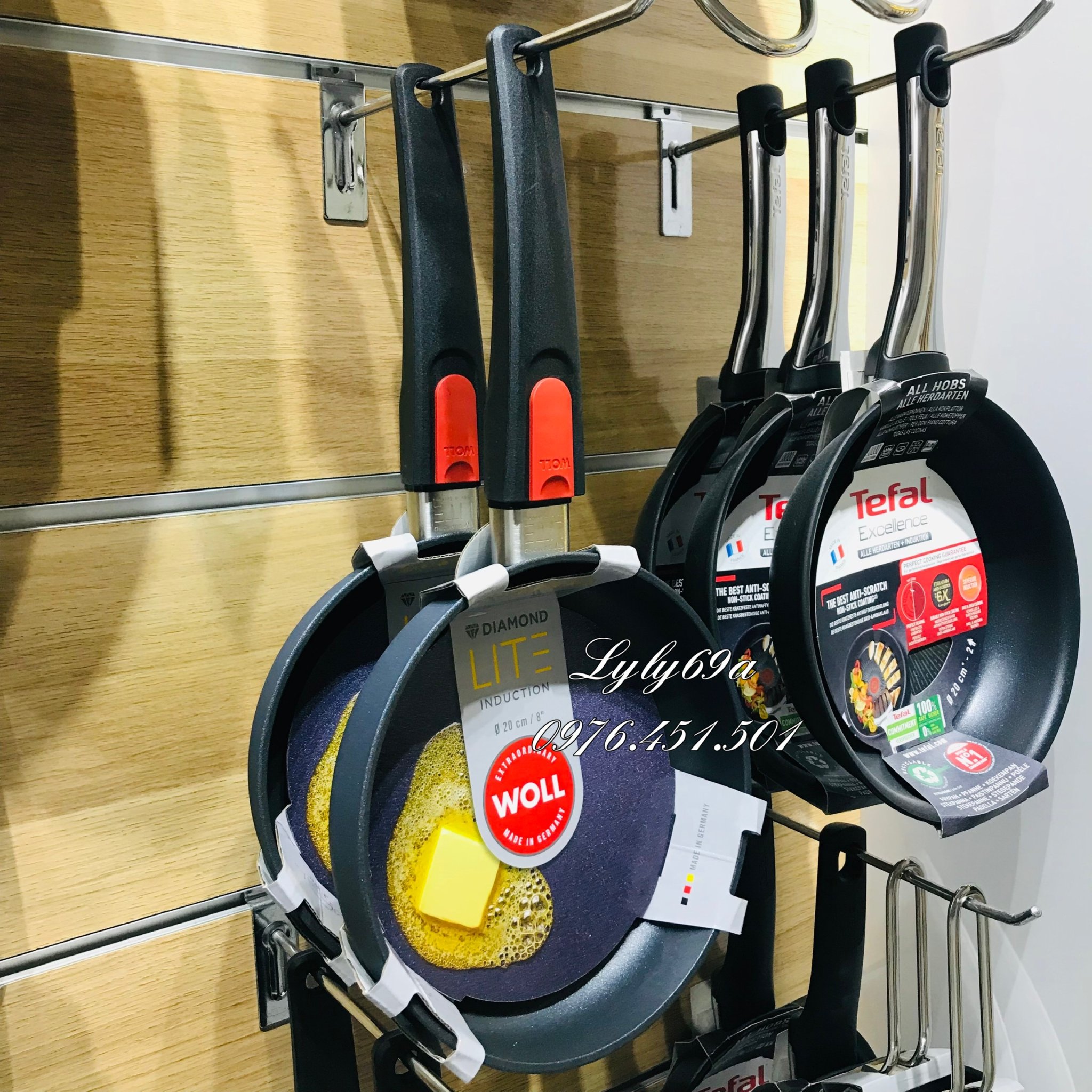 Chảo WOLL Diamond Lite Fry Pans ( Made in Germany- Dập nổi dưới đáy chảo, chảo chống dính 5 lớp kim cương cao cấp, sử dụng trên các mặt bếp, đặc biệt sử dụng tốt trên bếp từ)