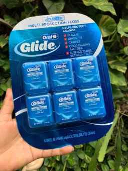 Chỉ nha khoa ORAL-B Glide Advanced Multi Protection Floss Clear Mint Set 44m x6 hộp