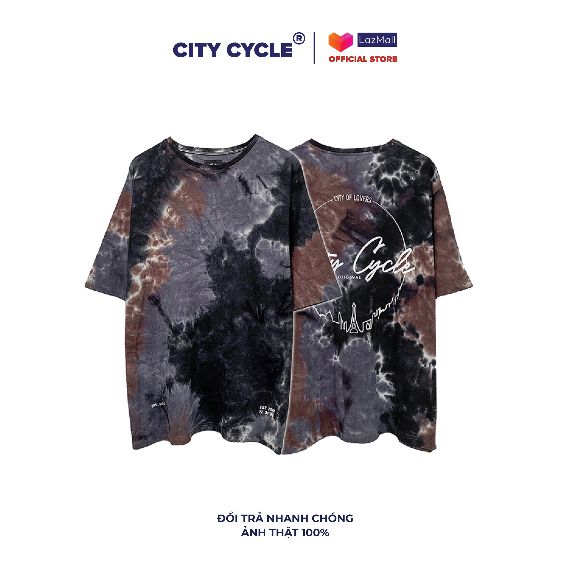 Áo thun nam nữ Tie Dye Cycle - Áo thun tay lỡ Unisex form rộng hàng Local Brand