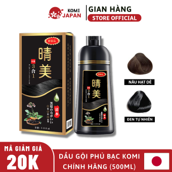 KOMI - DẦU GỘI PHỦ BẠC THẢO DƯỢC ĐEN TÓC - 500ML
