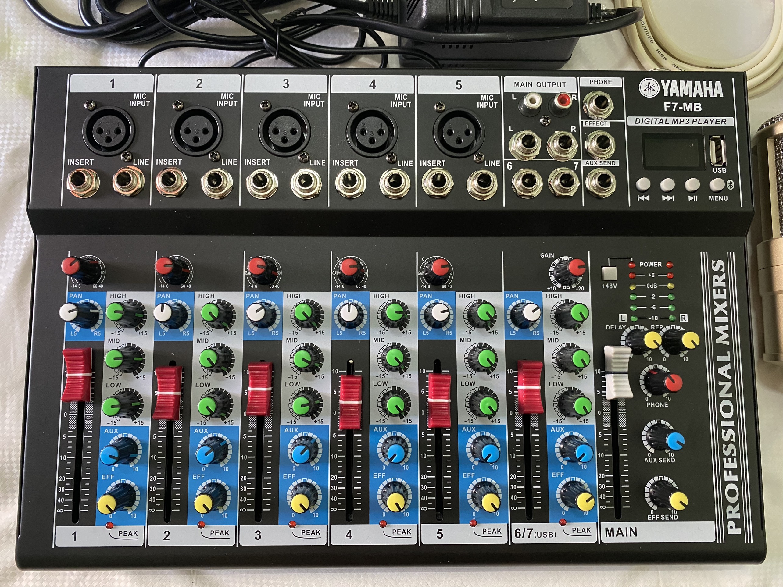 Bàn trộn mixer f7 usb bluetooth bàn trộn âm