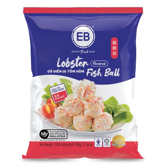 Cá Viên Vị Tôm Hùm EB Malaysia 500gr - Giao Siêu Tốc HCM