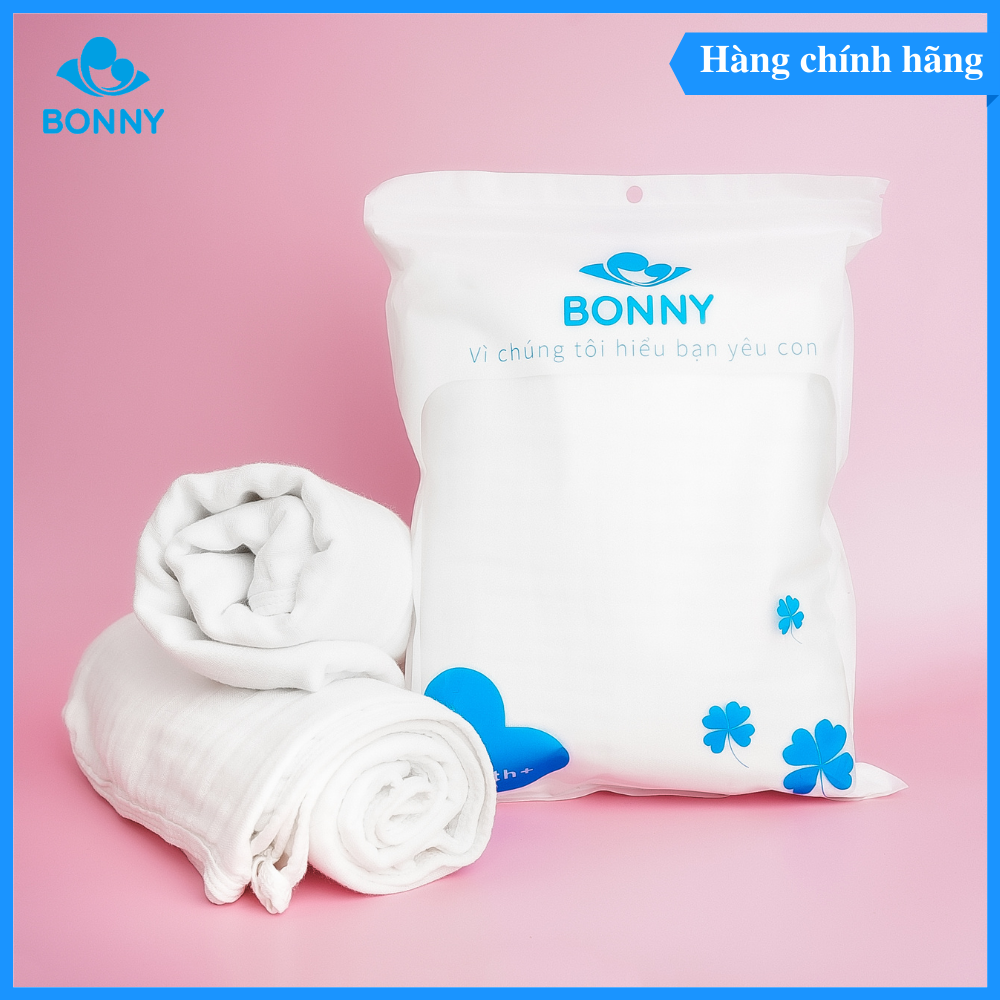 Set 2 khăn tắm sợi tre 4 lớp Bonny Siêu Mềm Và Thấm Hút (Kích thước: 90x90Cm)