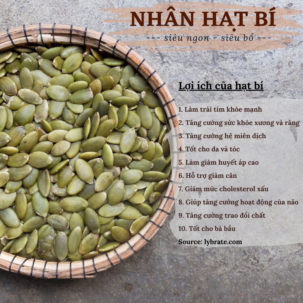 Nhân bí xanh ấn độ, nhân bí xanh làm bánh, làm sữa