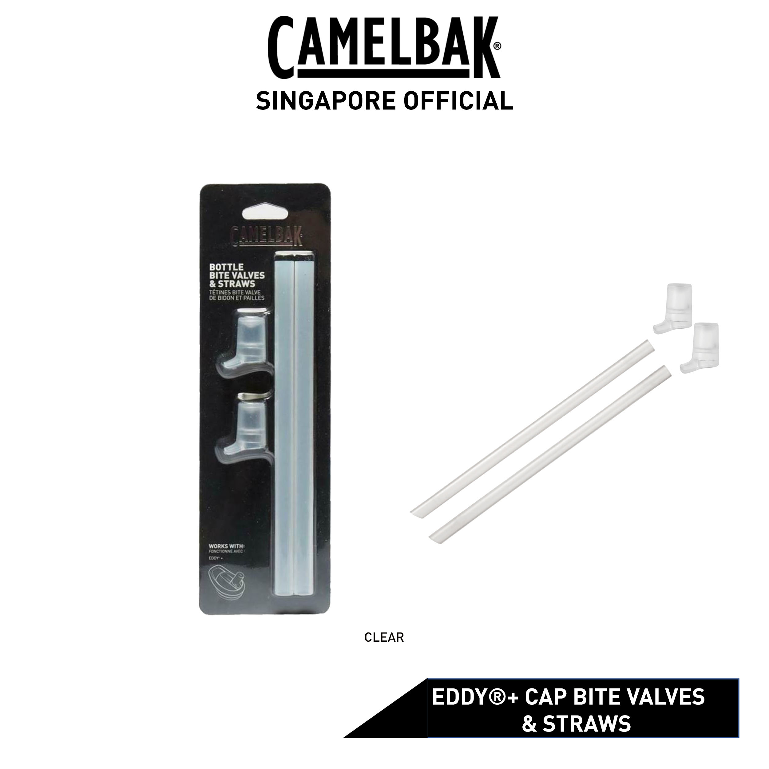 CamelBak Eddy+ Bite Valves and Straws - Clear