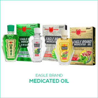 Dầu gió Con Ó Singapore Eagle Brand 3ml 12ml & 24ml