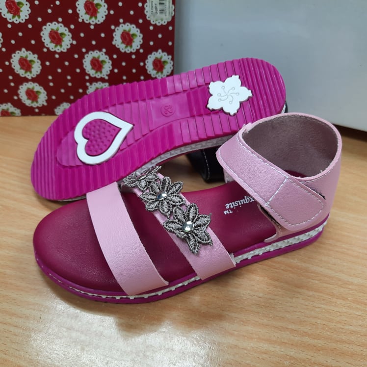 ✨READY STOCK✨ Kasut Kiri Kanan Girl Sandals Kids Baby Fashion Sandal Non-Slip Casual Pu Beach Sandal Design C