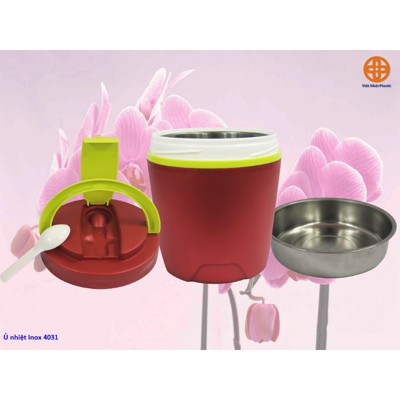 Cặp lồng đựng đồ ăn giữ nhiệt việt nhật 4031 – đồ dùng tiện ích – cặp lồng giữ nhiệt – bình đựng đồ ăn giữ nhiệt – dụng cụ đựng đồ ăn đi xa – cà mèn giữ nhiệt – cặp lồng ủ cháo em bé - ủ nhiệt inox kết hợp giữ nhiệt bằng inox và nhựa cao cấp