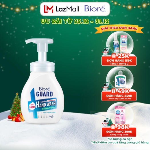 Bioré Bọt Rửa Tay Kháng Khuẩn Guard – Hương Khuynh Diệp (Chai) 250ml