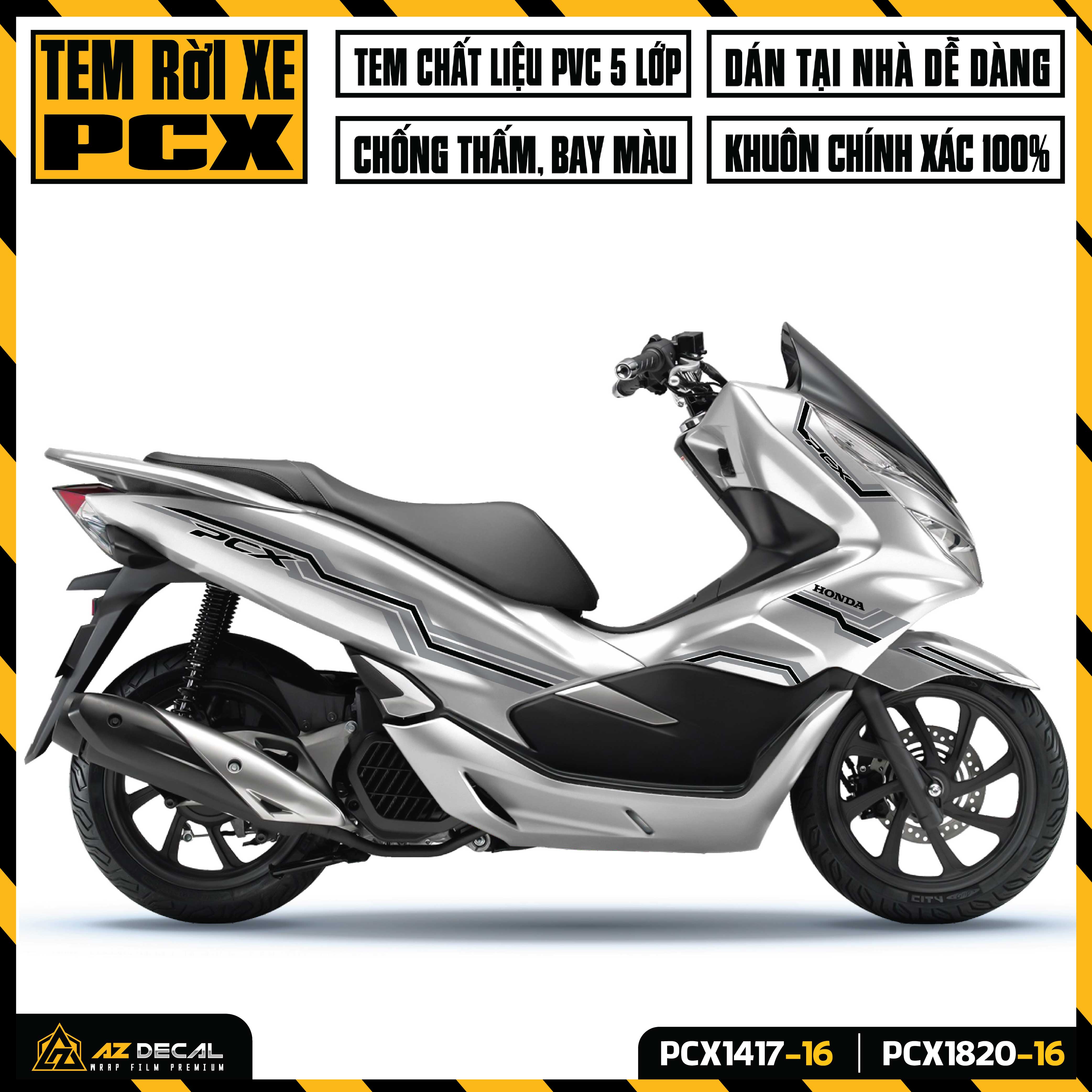 Tem Rời PCX 2014 - 2020 Thiết Kế Thời Thượng | PCX-16 | Decal Chế Dán Xe Máy PCX 125 150 160 Chống N