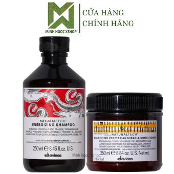 Combo dầu gội chống rụng tóc Davines Energizing và dầu xả thực vật Nourishing 250ML