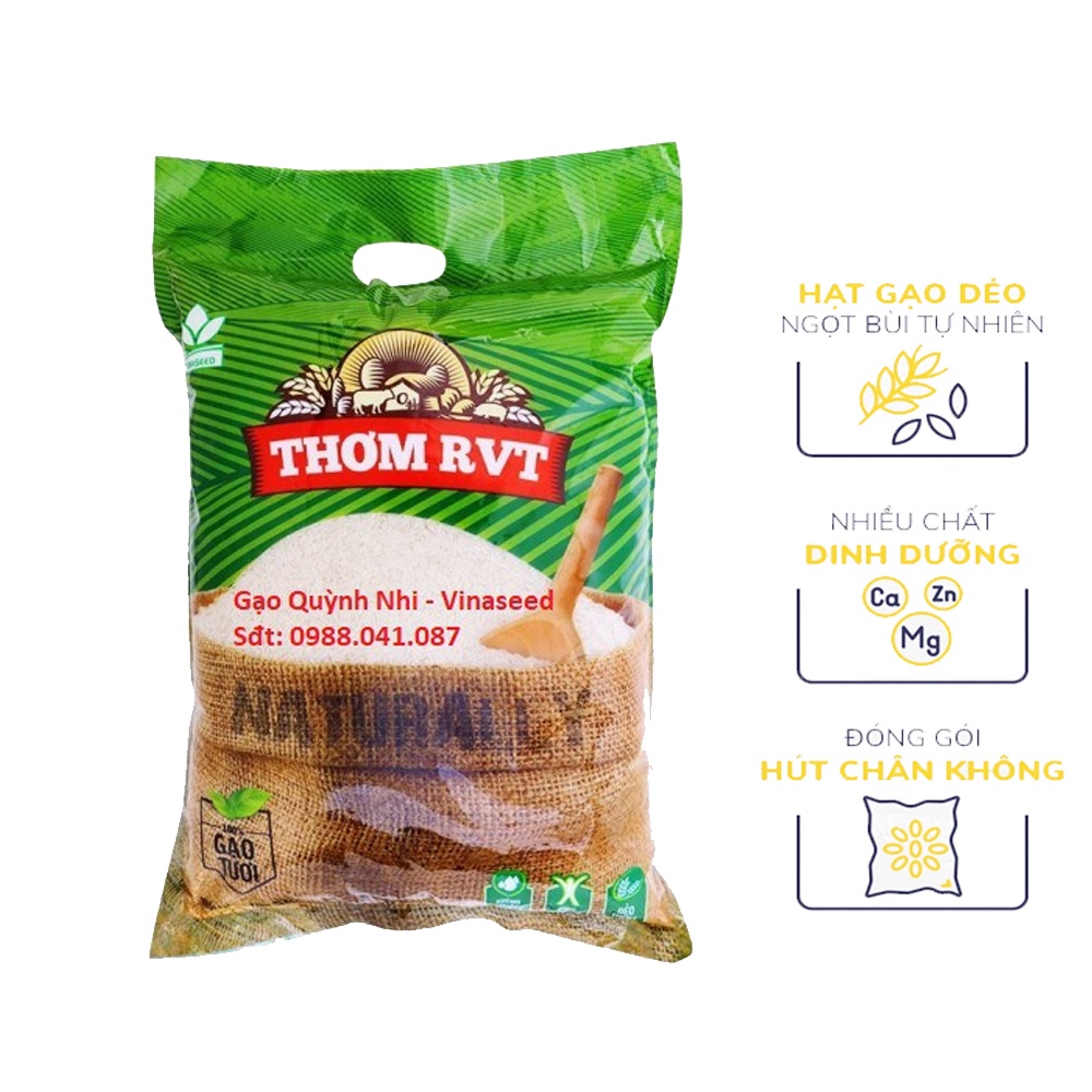 Gạo Thơm RVT Vinaseed Túi 5kg - Nhà phân phối chính hãng