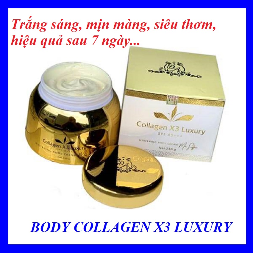 Kem Body, Kem body Collagen X3 Luxury Mix Saffron 250gr