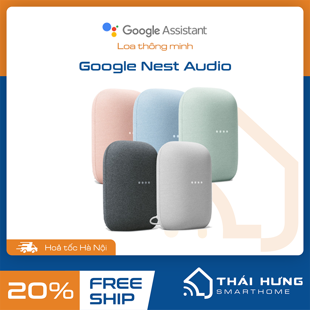 Loa Google Nest Audio /Google home tích hợp trợ lý ảo Google Assistant thông minh