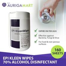 EPI KLEEN Wipes 70% Alcohol Disinfectant 160 Sheet