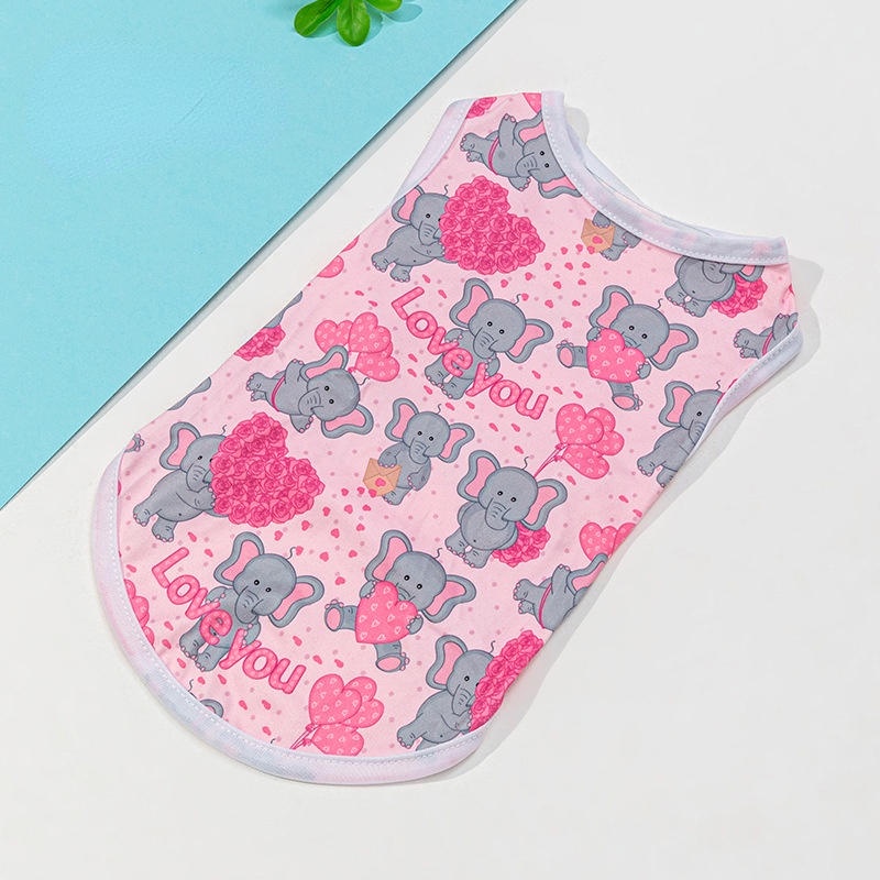 Áo Ba Lỗ Cho Chó Con Quần Áo Cho Chó Cái Quần Áo Cho Mèo Cưng Shih Tzu In Hình Hoạt Hình Dễ Thương