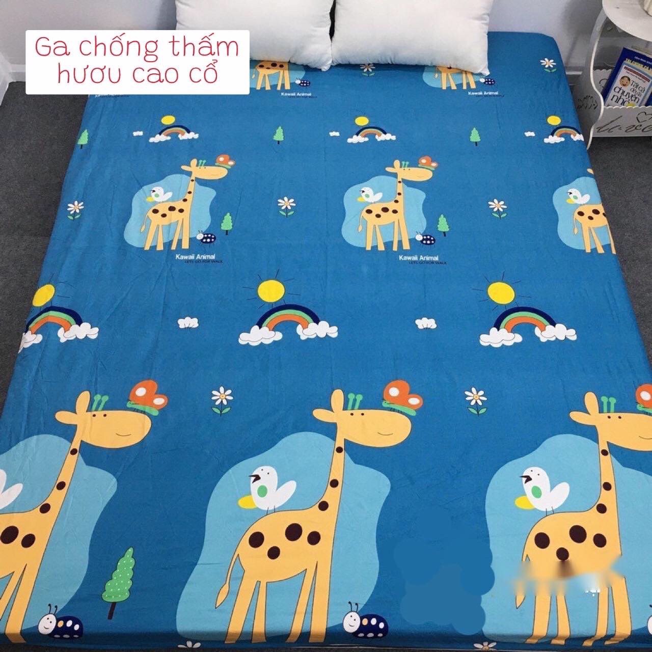Ga chống thấm cotton hoạ tiết, ga chống thấm cotton cao cấp, ga chống thấm cotton kháng khuẩn không bí nóng, không sột soạt