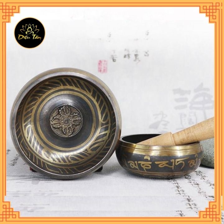 Chuông xoay Nelpal, chiếc bát biết hát Singing Bowl, bộ chuông xoay+ dùi mộc