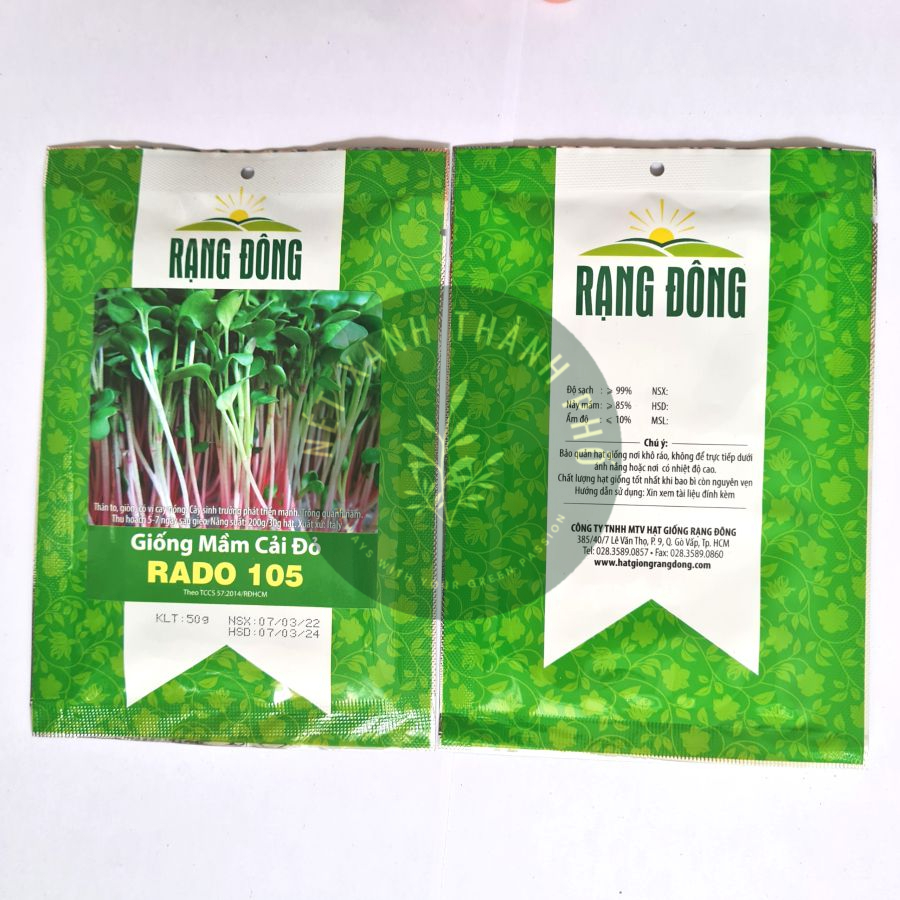 [GIAO HÀNG 2 GIỜ] Hạt giống rau mầm Củ Cải Đỏ giòn ngọt, thu hoạch sau 5 ngày