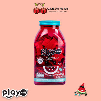 Kẹo Playmore dưa hấu khổng lồ - Hũ 80g - Kẹo ngậm không đường