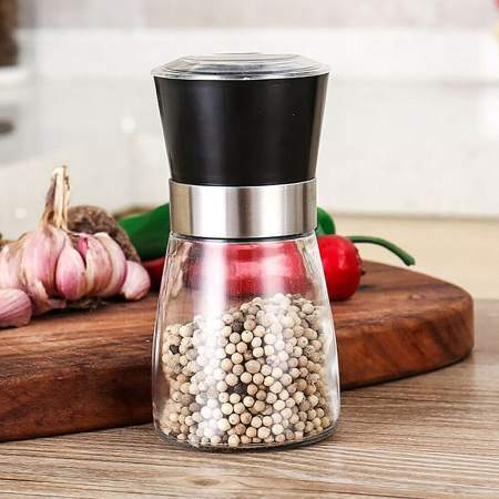 HigherHome Pepper Grinder: Manual Spice Mill for Kitchen