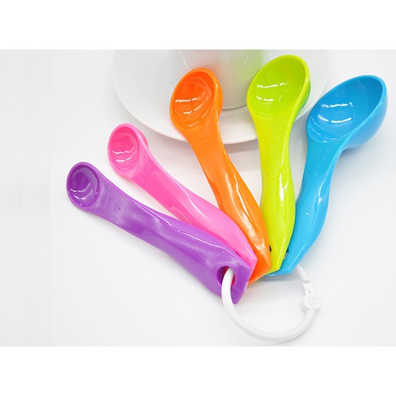 Thìa đong định lượng gia vị - 5 Muỗng đong định lượng gram/ml làm bánh nấu đồ ăn dặm nhỏ gọn cao cấp ThiênÂn1908