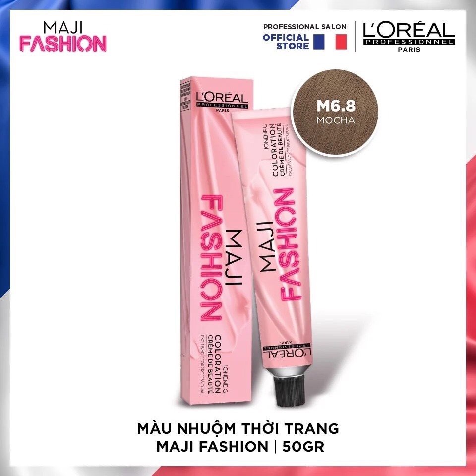 Màu nhuộm tóc cao cấp L'Oreal Majifashion M6.8 50ml kèm oxy