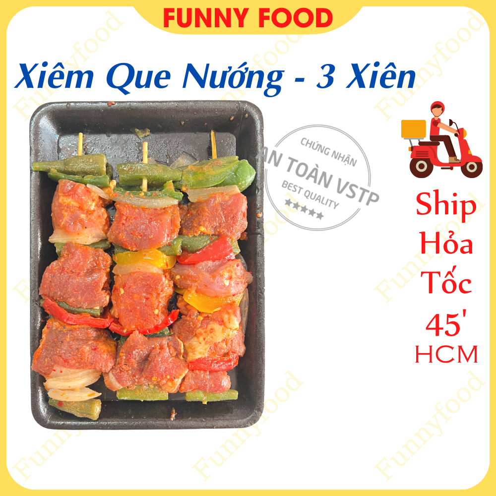 [ HOÀN TIỀN 10% ]Xiên Que Thịt Nướng – Thịt Nai – Thịt Heo Rừng Lai – [Ship Hỏa Tốc HCM] – Funnyfood
