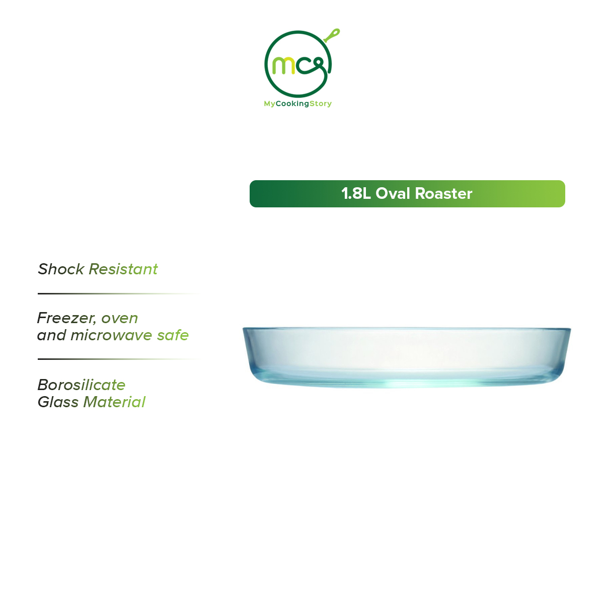 Gambar My Cooking Story   Klassique Bakeware 1.8 L Oval Roaster