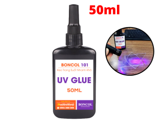 Keo Uv Trong Suốt Dán Kính Inox, Dán Mica Boncol 101 50ml