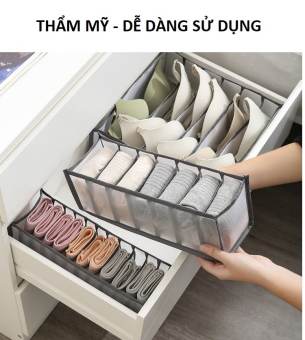 Túi đựng quần áo chia ngăn Hộp xếp đồ lót tiện ích tủ vải đựng quần áo gọn gàng ngan chia tủ quần áo giỏ đựng đồ đa năng