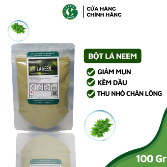 Bột lá neem nguyên chất Organic 100GR - Bột handmade - B2.003